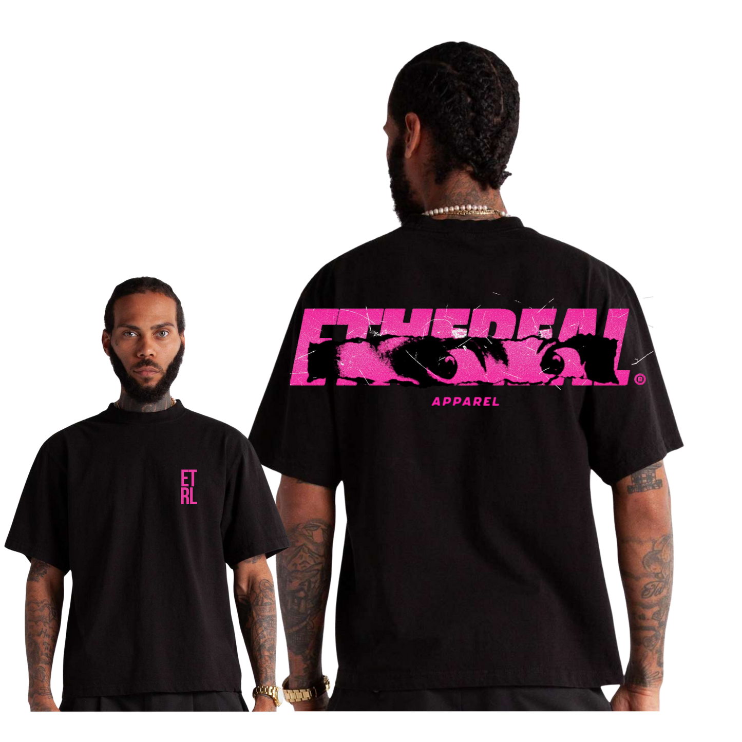 Ethereal Black Tee (Men’s Pink)