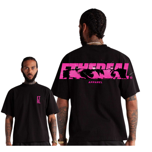 Ethereal Black Tee (Men’s Pink)